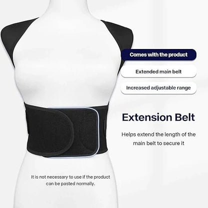 Elitte™ Adjustable Back Posture Corrector Belt – Relieves Back & Shoulder Pain | Unisex Support Strap