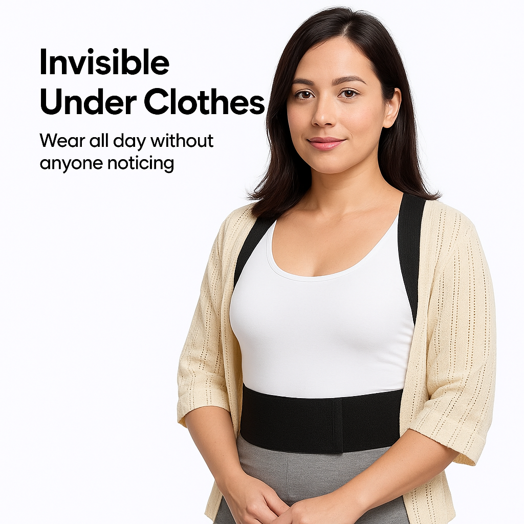 Elitte™ Adjustable Back Posture Corrector Belt – Relieves Back & Shoulder Pain | Unisex Support Strap